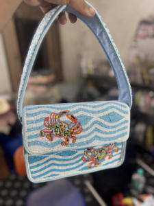 กระเป๋าคลัทช์งานทำมือสไตล์โบฮีเมียนอินเดียจุของได้เยอะสำหรับผู้หญิงกระเป๋าคลัทช์สำหรับช้อปปิ้งตอนเย็นลูกปัดสไตล์โบฮีเมียนขายส่ง - Product Image 6