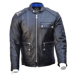 Veste en cuir pour homme, sur mesure OEM, haute qualité, best-seller, veste en cuir pour moto pour homme, fabriquée par Wings Traders - Product Image 1