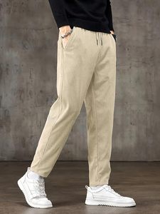 <b>Men's</b> Comfortable <b>Corduroy</b> Pants | Relaxed Fit Stretch Waist <b>Trousers</b> for Everyday Wear - Product Image 2