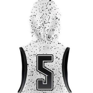 Ensemble de maillot de basket-ball sublimé personnalisé, débardeur sans manches à capuche avec short de compression, motif à pois blancs, évacuation de l'humidité - Product Image 6