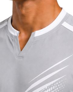Taupe And <b>White</b> Men Performance T Shirt Short Sleeve Athletic Sports Jersey Quick Dry Breathable Gym Training Custom Team Wear - Product Image 4