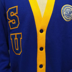 High Quality Kapa Alpha Psi Custom Embroidery Logo Factory Manufactured Knitted <b>Cardigan</b> <b>Sweater</b> Sorority Fraternity <b>Sweater</b> - Product Image 5