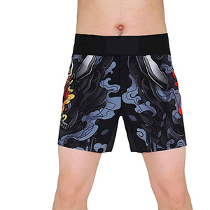Customizable MMA <b>Grappling</b> Fight Wear <b>Shorts</b> Stretchable Fabric Sublimation Quick Dry Breathable Spandex/Polyester MMA <b>Shorts</b> - Product Image 2