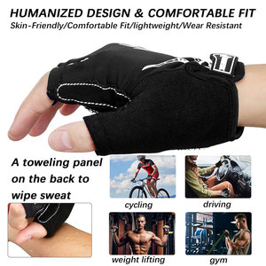 Guantes de Ciclismo de Medio Dedo para Hombre, Microfibra Transpirable, Ligeros, Absorbentes de Humedad, Precio al por Mayor - Product Image 5