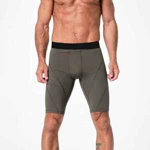 Best Quality Men's Casual <b>Compression</b> <b>Shorts</b> Front for Gym Knee Length Canvas Solid Plain Dyed Quick Dry Lightweight Windproof - Product Image 2