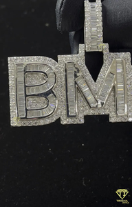 จี้ตัวอักษร "BMC" แบบกำหนดเอง สร้อยคอฮิปฮอปประดับเพชร สีทอง สีเงิน ของขวัญเครื่องประดับส่วนบุคคล - Product Image 6