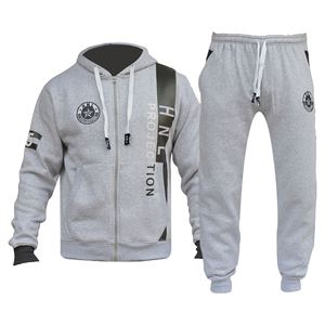 Mens Fleece Hoodie Jogger Set Cotton Tracksuit <b>Animal</b> Print Casual Sportswear Heavyweight Winter Streetwear - Product Image 1