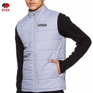 เสื้อกั๊กพัฟเฟอร์ผู้ชายคุณภาพพรีเมียม เนื้อผ้านุ่มสบาย ระบายอากาศได้ดี พร้อมโลโก้แบบกำหนดเอง ลายเรียบ - Product Image 6