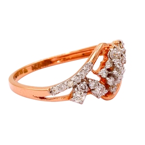 แหวนทองคำและเพชรเพาะเลี้ยงในห้องปฏิบัติการ ได้รับการรับรองจาก IGI INGEMCO เพชรทรงบริลเลียนต์ ฝังแบบหนามเตย สไตล์คลาสสิก ทองคำบริสุทธิ์ 14K สำหรับผู้หญิง จาก Djewels - Product Image 2