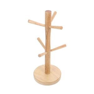 Wooden Tree-Shaped <b>Storage</b> Rack Three-Layer Minimalist Design Standing Type Handmade Wood Holder for Living Room - Product Image 1