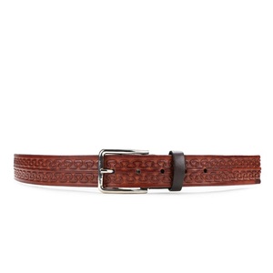 Cinturón de cuero occidental marrón grabado a mano y personalizado para vaqueros y vaqueras, a precio económico, en todos los tamaños, para pedidos al por mayor. - Product Image 2