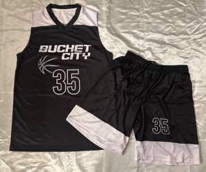 Wholesale Best Quality Classic Basketball Jerseys <b>lack</b> White Basketball Uniform Set Sleeveless V Neck Jersey <b>Shorts</b> - Product Image 4