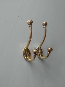 Small Flower and Leaf Design Brass Wall <b>Hook</b> for Handcrafted Items-Eco-Friendly Modern Wall Hanging - Product Image 6