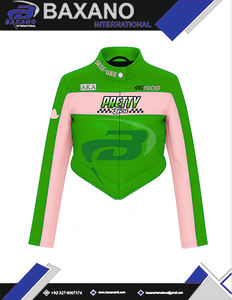 Alfa |   Kapa |   Chaqueta de cuero PU Alpha AKA Sorority de alta calidad, estilo racing, corte ajustado, personalizable con cualquier logotipo. - Product Image 5