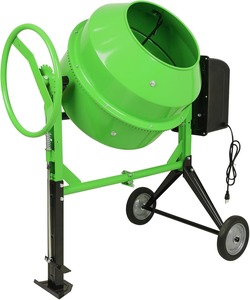 Bétonnière électrique 5,7 pieds cubes (160 L) - Mélangeur de ciment puissant 650 W - Machine à mélanger sur chariot avec support - Product Image 1