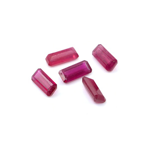 Rubis naturels de Bangkok, octogones calibrés 5x11mm, pierres précieuses de rubis naturelles facettées pour la fabrication de bijoux, prêtes à l'emploi - Product Image 1