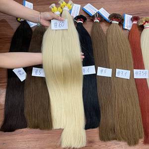 Extensiones de cabello humano vietnamita 100% natural, lisas y onduladas, en color completo, listas para enviar, de muy alta calidad. - Product Image 1