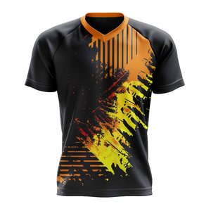 Camisetas al por mayor para hombre con cuello en V, 100% algodón, ecológicas, transpirables, de manga corta, lisas, en blanco, tallas grandes, con logotipo personalizado digital. - Product Image 1