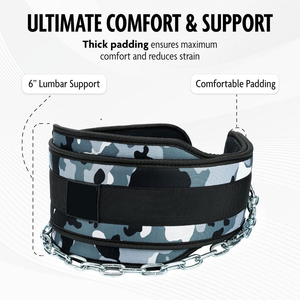 High Quality Adjustable Dip <b>Belt</b> for Weightlifting with Heavy Duty Steel <b>Chain</b> Customizable Training Support for Pull Ups Dips - Product Image 4