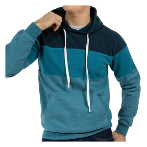 เสื้อฮู้ดผ้าฟลีซลายทางสไตล์สตรีทแวร์สำหรับผู้ชาย - Product Image 3