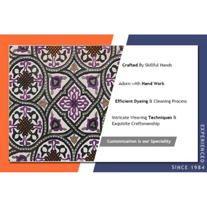 พรมปูพื้นลายดอกไม้ทันสมัย น้ำหนักเบา ทำมือจากผ้าฝ้ายทอ ไม่ลื่น ซักได้ พับเก็บได้ เหมาะสำหรับทางเดิน ขายดี - Product Image 6