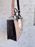 Nouvel Arrivage Sac Fourre-tout en Véritable Cuir de Vache, Sac à Main Élégant en Cuir avec Poils, Sacs Sculptés à la Main pour Femmes, Multi-usages