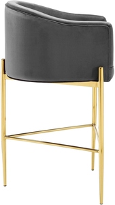 Modway Savour <b>Adjustable</b> PU Leather <b>Bar</b> <b>Stool</b> with Gold Legs Luxury Upholstered Seat Modern Design Metal Frame-Commercial Use - Product Image 2