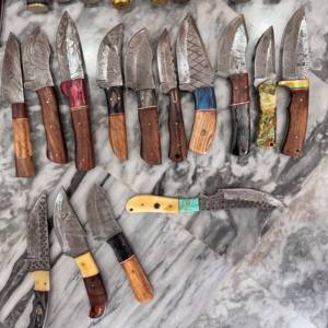 Couteau de chasse Mix Damascus, outil de survie multifonction, avec étui, livraison immédiate, stock disponible, vente en gros uniquement, option de sélection de couteaux - Product Image 5