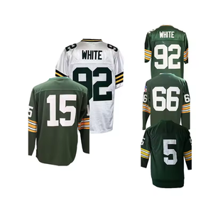 Venta al por Mayor de Camisetas de Fútbol Americano Personalizadas, Transpirables, de Talla Grande, que Absorben la Humedad, 4 Brett Favre 92 Blanco 15 Estrella - Product Image 6