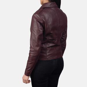 Veste en cuir pour femme de haute qualité en peau de mouton tissée, respirante, imperméable, design moderne slim fit matelassé, vestes en cuir personnalisées - Product Image 3