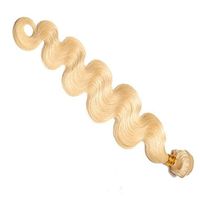 Extensions de cheveux humains blonds ondulés, Remy, double trame, pointes pleines, cheveux en vrac pour tissage