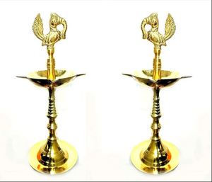 Support de lampe à huile Diya en cuivre fantaisie, design traditionnel asiatique Zen, artisanat indien CH-779 pour Diwali Puja - Product Image 4