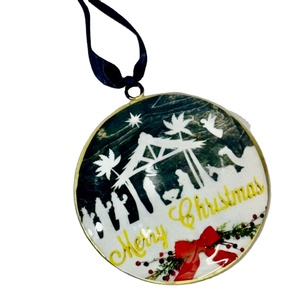 Noel House Design Stylish Elegant Christmas <b>Tree</b> Hanging Ornament Round Top Selling With Rope - Product Image 1
