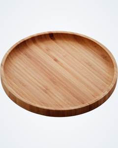 Bandeja redonda de madera de mango hecha a mano de primera calidad con acabado natural, plato decorativo duradero para cocina y comedor, estilo rústico elegante. - Product Image 6