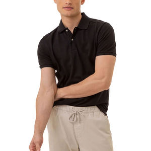 Polo en coton de haute qualité, manches courtes, t-shirt noir pour homme, vêtements écologiques, séchage rapide, à prix raisonnable - Product Image 1