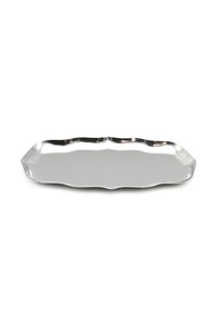 Plateau de service rectangulaire en acier inoxydable poli miroir pour la maison et la restauration/les restaurants, taille personnalisée disponible - Product Image 2