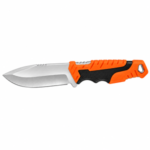 Couteaux de chasse à lame fixe orange, noir et argent, petits, avec poignée ergonomique antidérapante, lame en acier tranchante, étui de protection, pour l'extérieur - Product Image 3