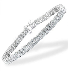 Double Row Lab Diamond Tennis Bracelet 6.20ct White Gold Luxury Lab Grown Diamond Bracelet Pave <b>Set</b> Fine Jewelry Gift - Product Image 1