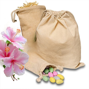 Organic Cotton Muslin <b>Drawstring</b> <b>Pouch</b> Custom Logo Gift Packaging Bag Jewelry Clothing Packaging Wholesale Supplier Bulk - Product Image 2