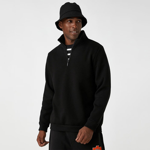 Vêtements d'hiver professionnels en gros, nouvelle mode, taille adulte, sweat à capuche pour homme à demi-zip, séchage rapide, confortable, respirant, grande taille - Product Image 4