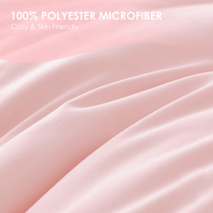 "Extra Large Pink Duvet <b>Cover</b> Set Breathable Fade-Resistant Luxuriously Soft Light Weight for <b>Bed</b>" - Product Image 6