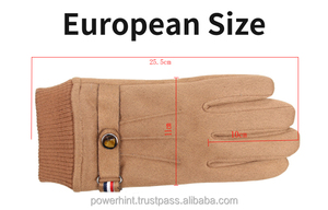 Gants d'hiver tactiles en cuir marron respirants et écologiques, longueur poignet, chauds, pour activités de plein air, voyage, usage quotidien, sport et loisirs - Product Image 4