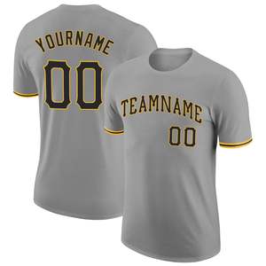 เสื้อเบสบอลสั่งทำพิเศษลดราคา เสื้อทีมแบบกำหนดเอง ระบายเหงื่อได้ดี ผลิตจากโพลีเอสเตอร์ แขนสั้น รับผลิตแบบ OEM ODM - Product Image 2