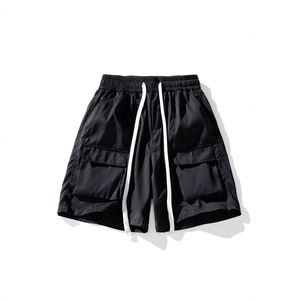 High-quality Wholesale Custom Trendy <b>Elastic</b> Waist Cargo Shorts with Big Pockets for Fashionable and Practical Wear - Product Image 6