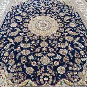 พรมทอมือลายปักสีสันสดใสจากขนสัตว์/ไหมตุรกี  แบบเป็นมิตรกับสิ่งแวดล้อม  ไม่ลื่น  ขนสั้น - Product Image 6