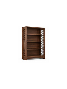 Librero de Madera Personalizado OEM con Estantes Abiertos y Paneles de Ratán Tejido para Almacenamiento en Hogares, Hoteles, Restaurantes y Cafeterías - Product Image 5