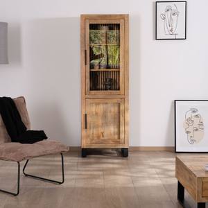 Vitrina de exhibición de madera de mango de 2 puertas Vandana Royal Frame con frente decorativo reversible - Product Image 2