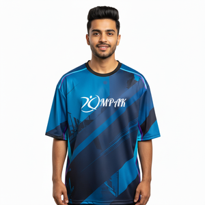 T-shirt en polyester/coton à sublimation, coupe classique, pour homme, streetwear décontracté, écologique, respirant - Product Image 1