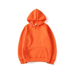 Sweat à capuche unisexe personnalisé avec logo, rouge uni, en molleton de coton, pour hommes et femmes, coupe oversize, style streetwear, couleur unie - Product Image 3