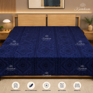 Premium Indian Handmade 100% Cotton Solid Mirror Work <b>Bedspread</b> 300tc Washable Home Decor Bedding Gift - Product Image 4